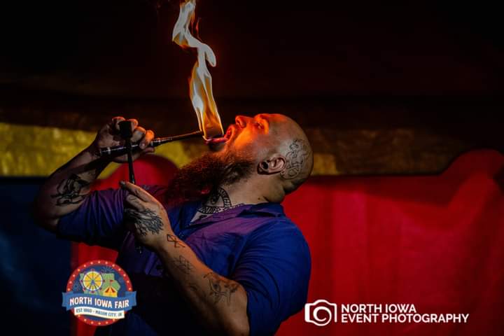Fire eating (with world of wonders)_